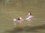 Shauna and I take a swim